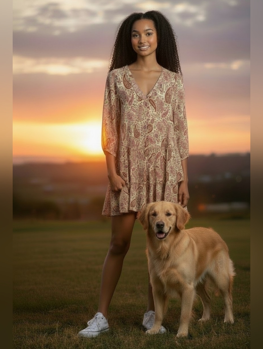 Women's Pink Paisley Dress - Boho, Coastal Cowgirl, Urban Cowgirl